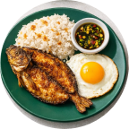 menu meal bangsilog milk fish fried rice fried egg
